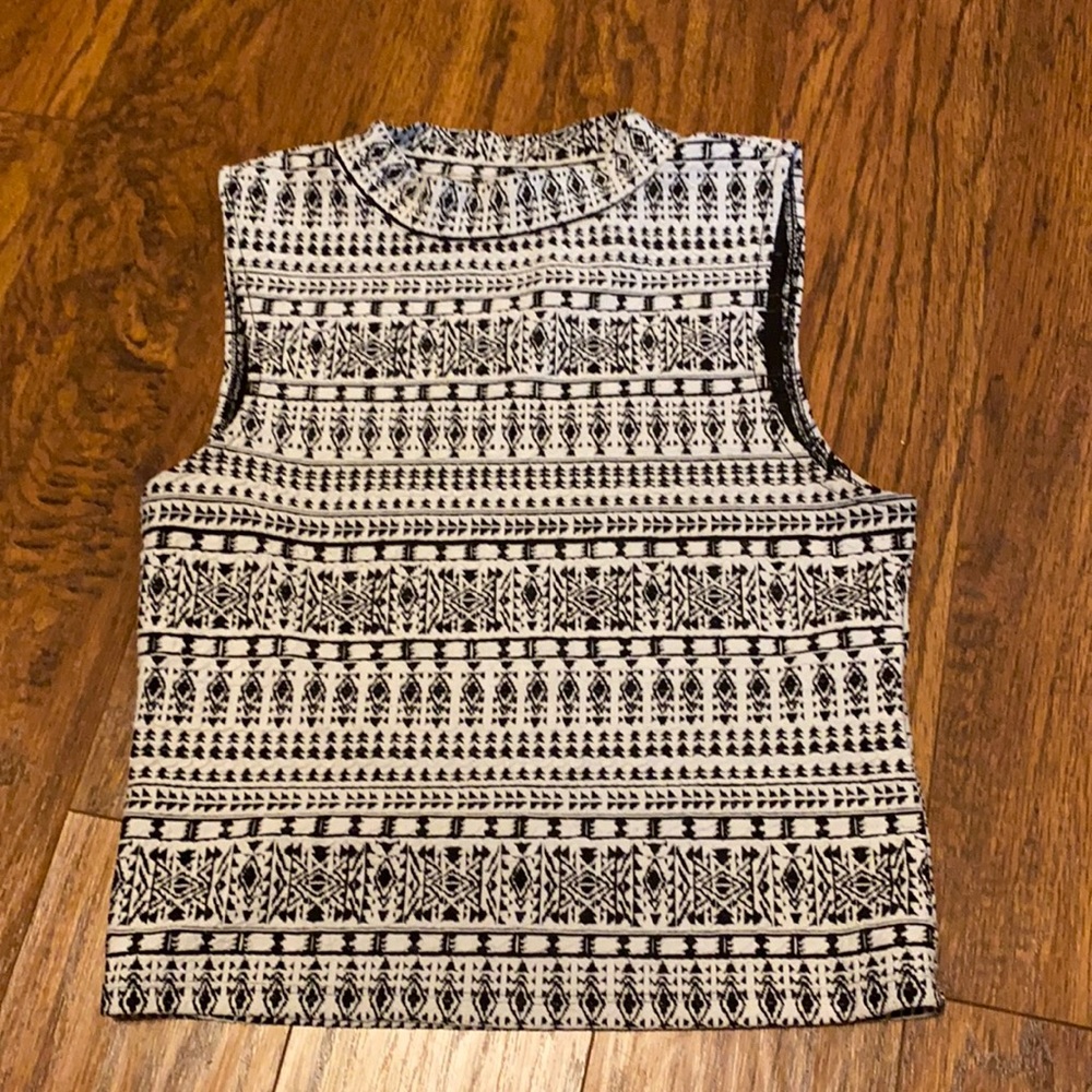 Patterned crop top h&m
